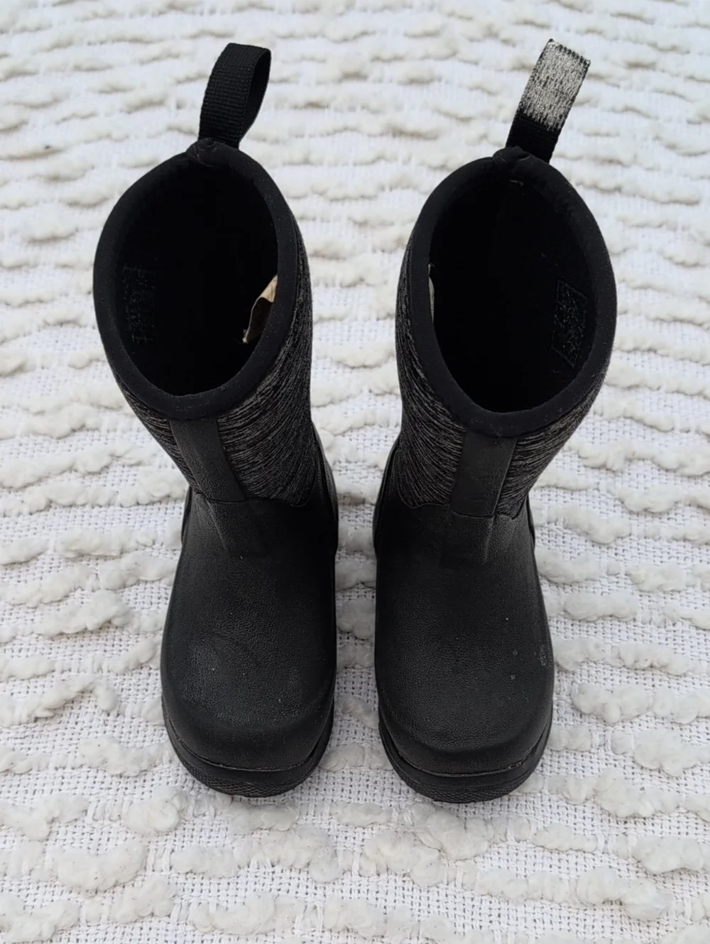 Muck Boot Company Black Gray Kids Toddler 7 Waterproof Boots Hunting Outdoor
